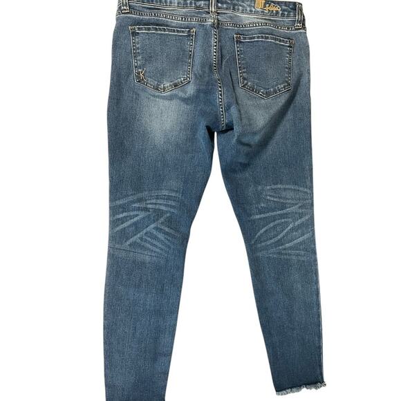 Kut From The Kloth Womens Blue Distressed Jeans Size 12 Soft Cotton Blend Skinny - Picture 5 of 10